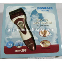 100% waterproof white color electrical lady shaver